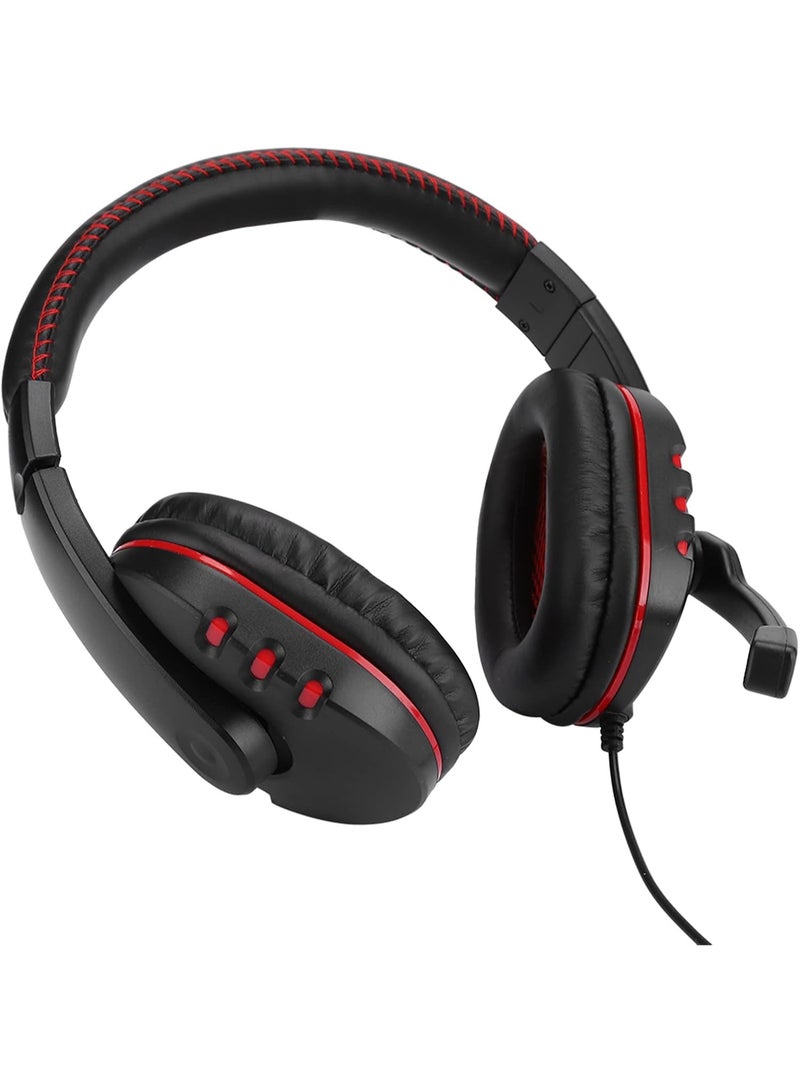Pro Gamer Headset for PS4 Playstation 4 Xbox One & PC Computer Red Headphones , Wired On-Ear Gaming Headphones With Mic For PS4/PS5/XOne/XSeries/NSwitch/PC - Image 5
