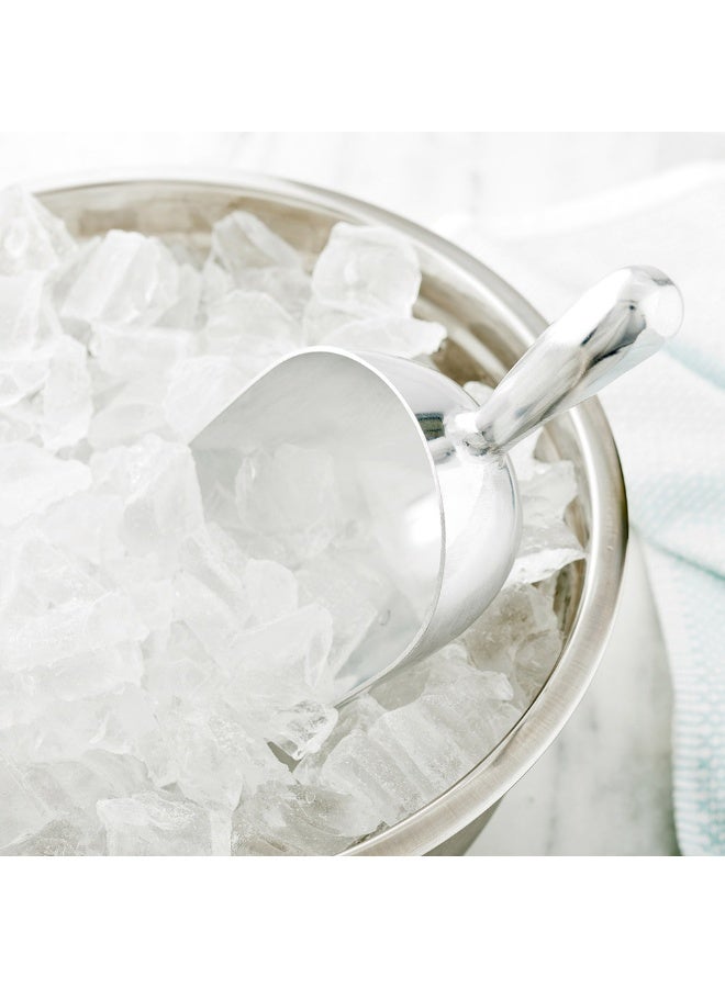 Restaurantware Met Lux 24 Ounce Ice Scoop, 1 Heavy-Duty Ice Scooper - Round Bottom, Durable, Stainless Steel Ice Scooper For Ice Maker, Utility Scoop For Ice Machines, Bars, or Restaurants, - Image 3