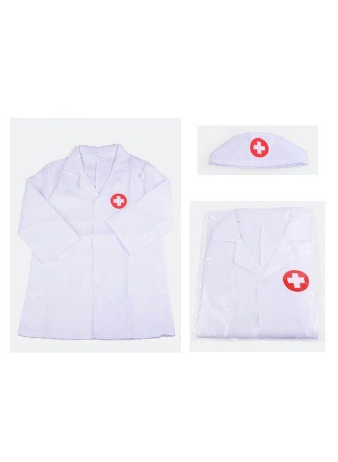 CYTHERIA Children's Doctor Role Play Set White Lab Coat and Nurse Cap Suitable for Boys and Girls Holiday Party Costumes  - Image 4