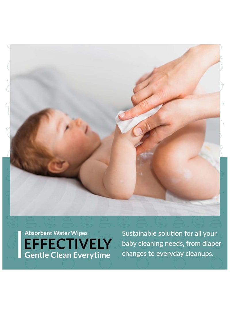 Moonwisp Baby Wipes - Unscented, Alcohol-Free, Water-Based Wipes for Baby Care - Soft and Gentle Baby Wet Wipes for Everyday Baby Cleaning (Pack of 10 - 800 Count)
