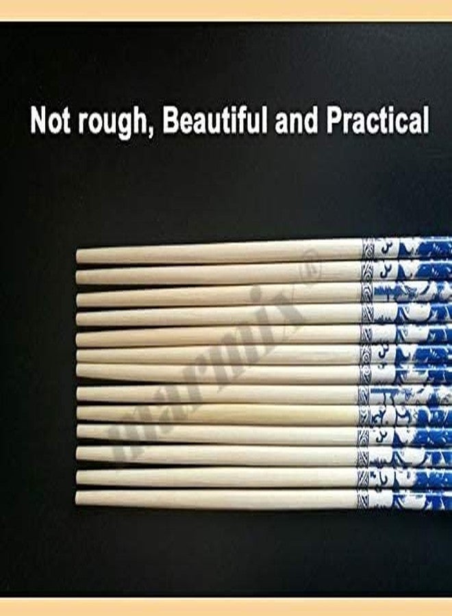 MARMIX Chopsticks Reusable Chinese Natural Bamboo Chopsticks 9.5"/24cm Long Lightweight Wood Chopstick Set for Restaurant Eating Cooking -2 Pairs Gift Sets Dishwasher Safe Japaness Style - Image 3