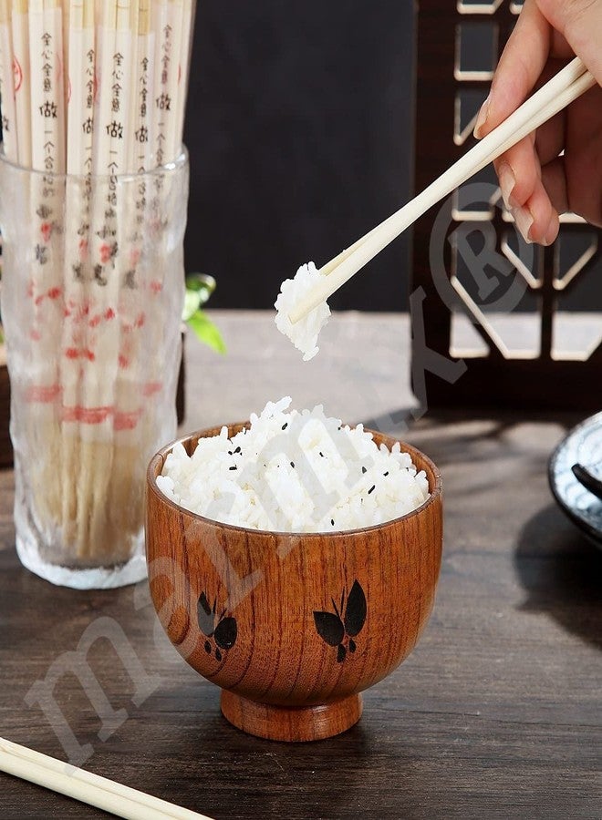 MARMIX Chopsticks Reusable Chinese Natural Bamboo Chopsticks 9.5"/24cm Long Lightweight Wood Chopstick Set for Restaurant Eating Cooking -2 Pairs Gift Sets Dishwasher Safe Japaness Style - Image 5