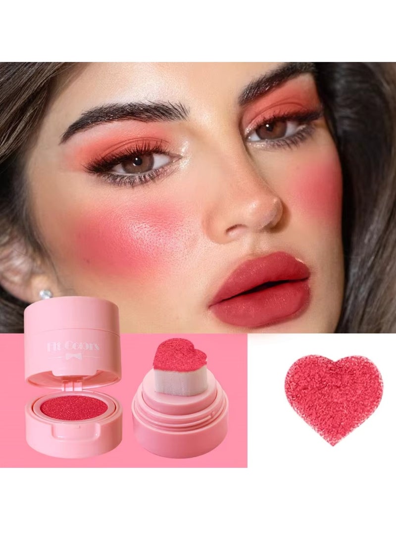 Fit Colors Cushion Blusher for Face Air Cushion Blush Natural Blusher for Cheeks Shimmer Face Highly Pigmented Blush Makeup Long lasting Loose Powder for Blush Eyeshadow and Lipstick 7g 04 - Image 2
