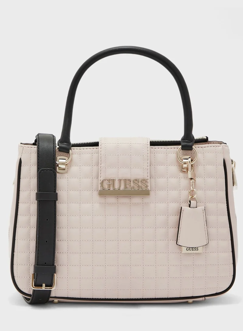 GUESS Matrix Top Zip Satchel