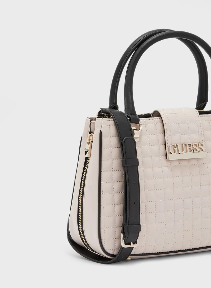 GUESS Matrix Top Zip Satchel