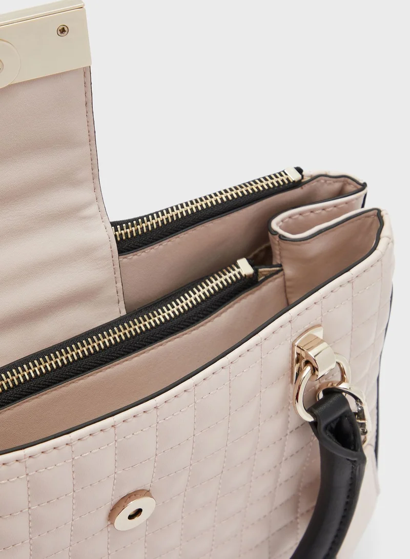 GUESS Matrix Top Zip Satchel