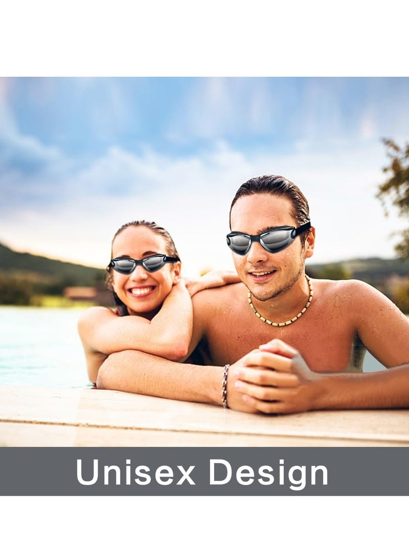 Swim Goggles Swimming Goggles No Leaking with Nose Clip, Earplugs, Swim Cap and Case for Men Women - Image 5