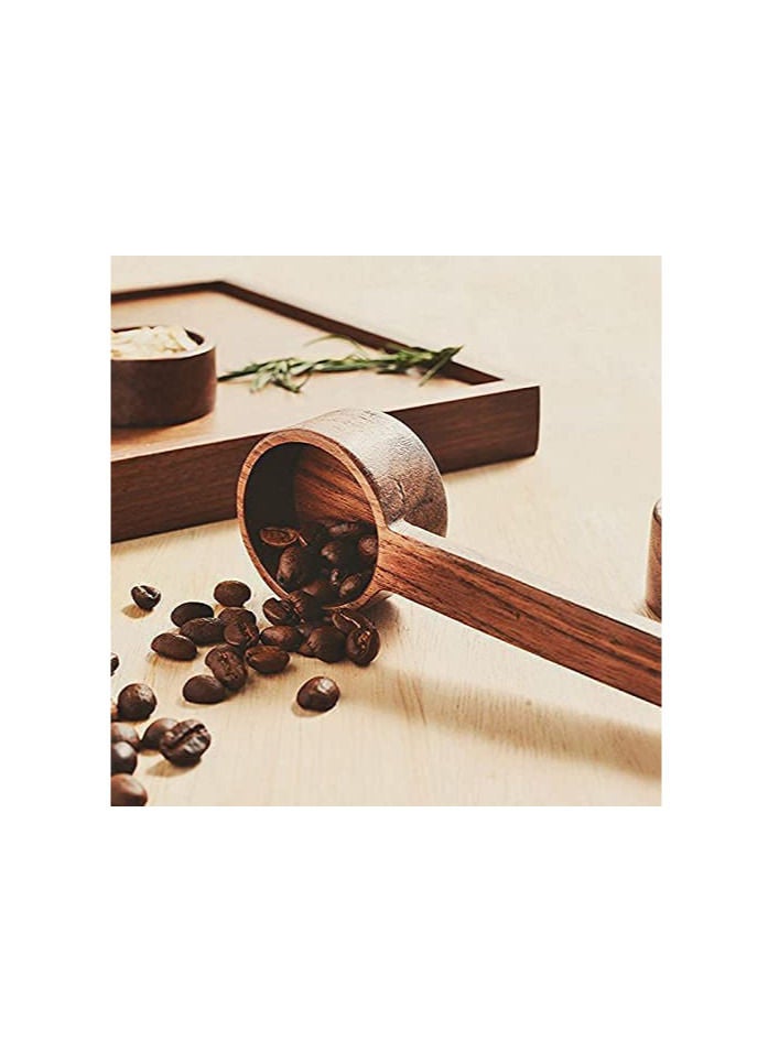 Coffee Wooden Spoon Dark Wooden Coffee Spoon Coffee Bean Spoon Long Handle Kitchen Home Baking Tool
