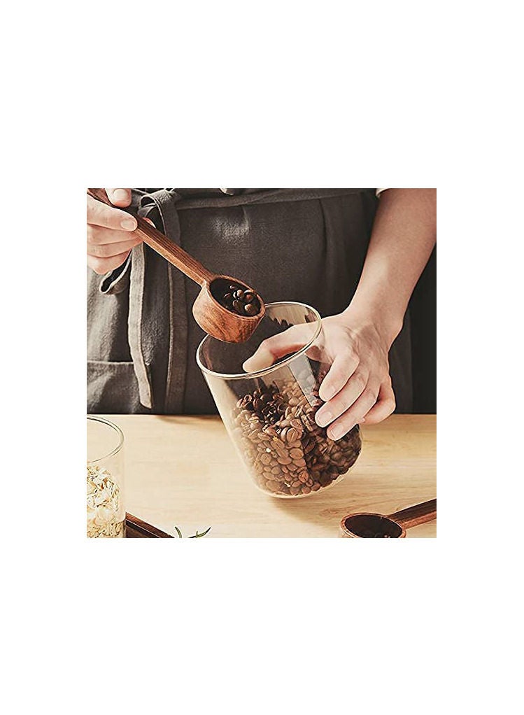 Coffee Wooden Spoon Dark Wooden Coffee Spoon Coffee Bean Spoon Long Handle Kitchen Home Baking Tool