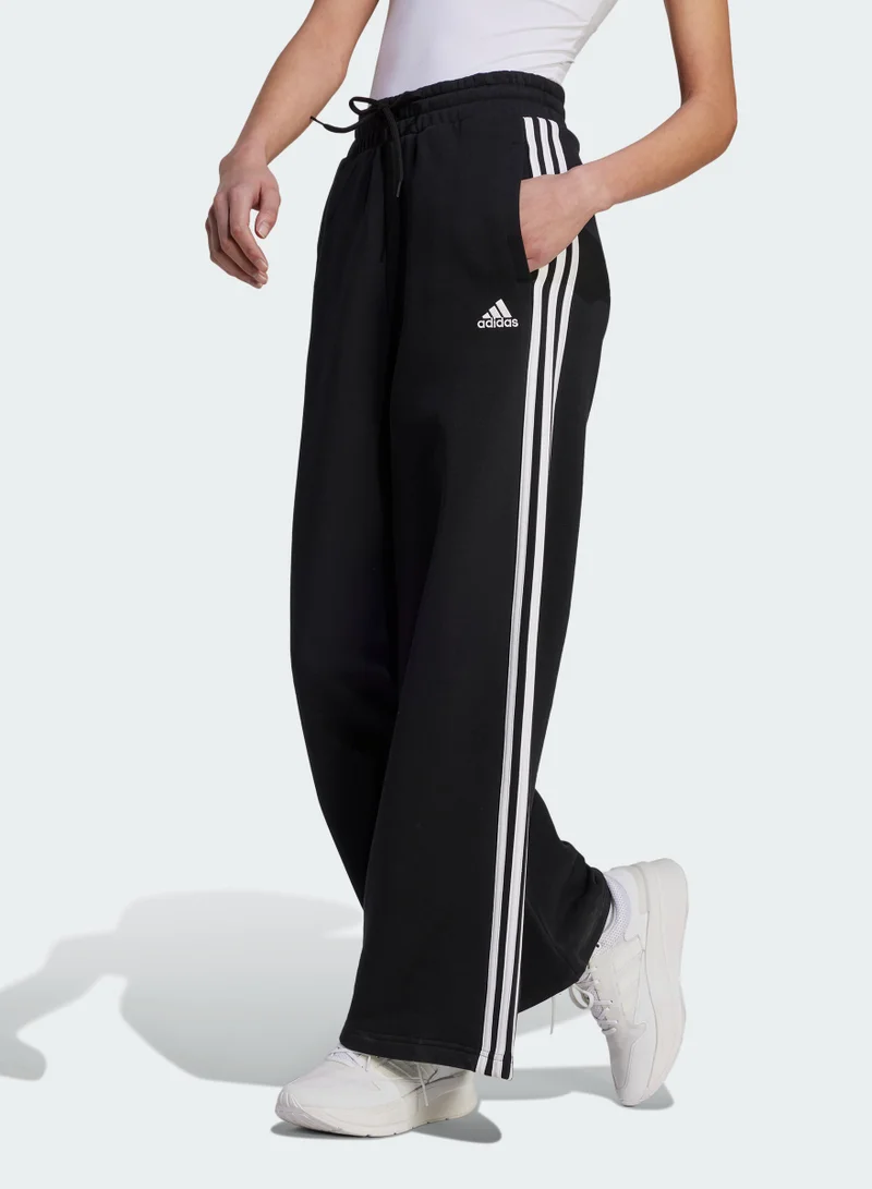 Adidas 3 Stripes Fleece Wide Pants