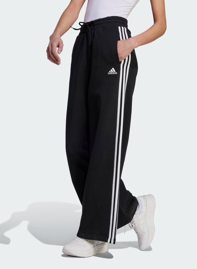 Adidas 3 Stripes Fleece Wide Pants - Image 1