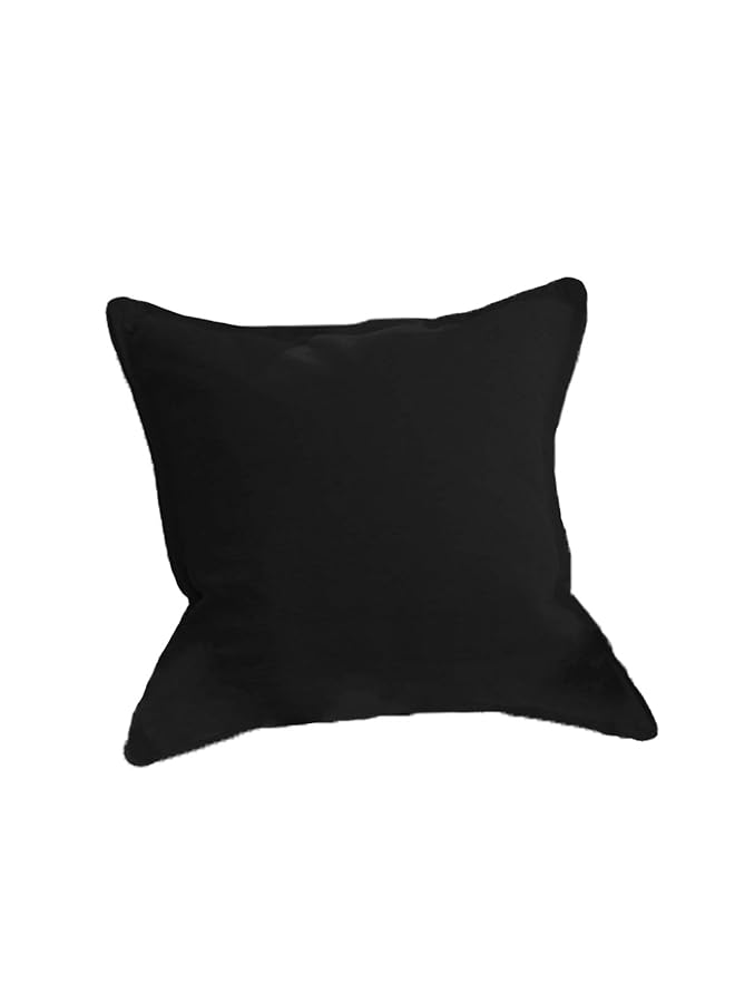 erorex Linen Square Decorative Cushion Microfiber Filler 30X30 Black - Image 1