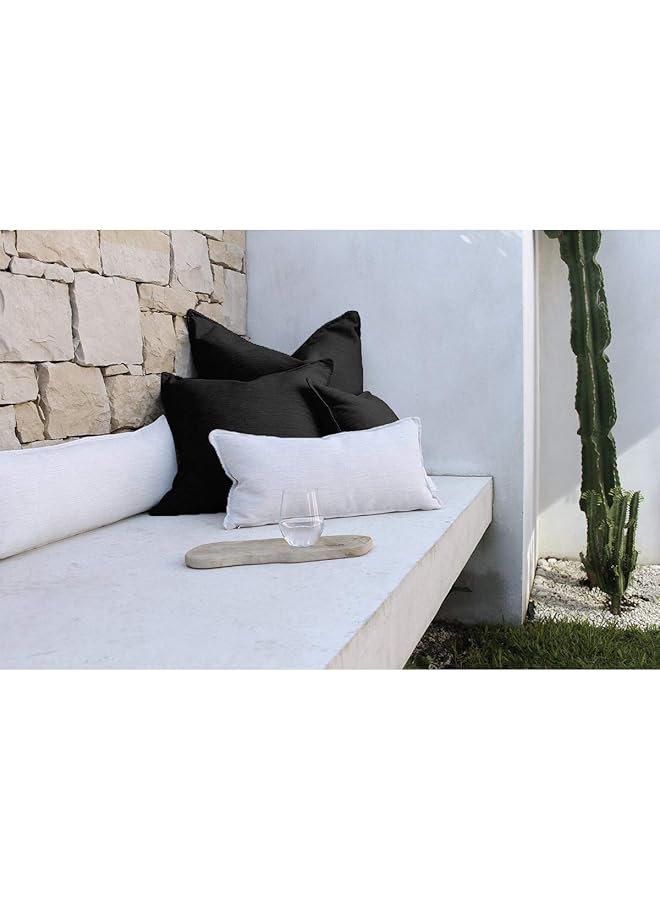 erorex Linen Square Decorative Cushion Microfiber Filler 30X30 Black - Image 4