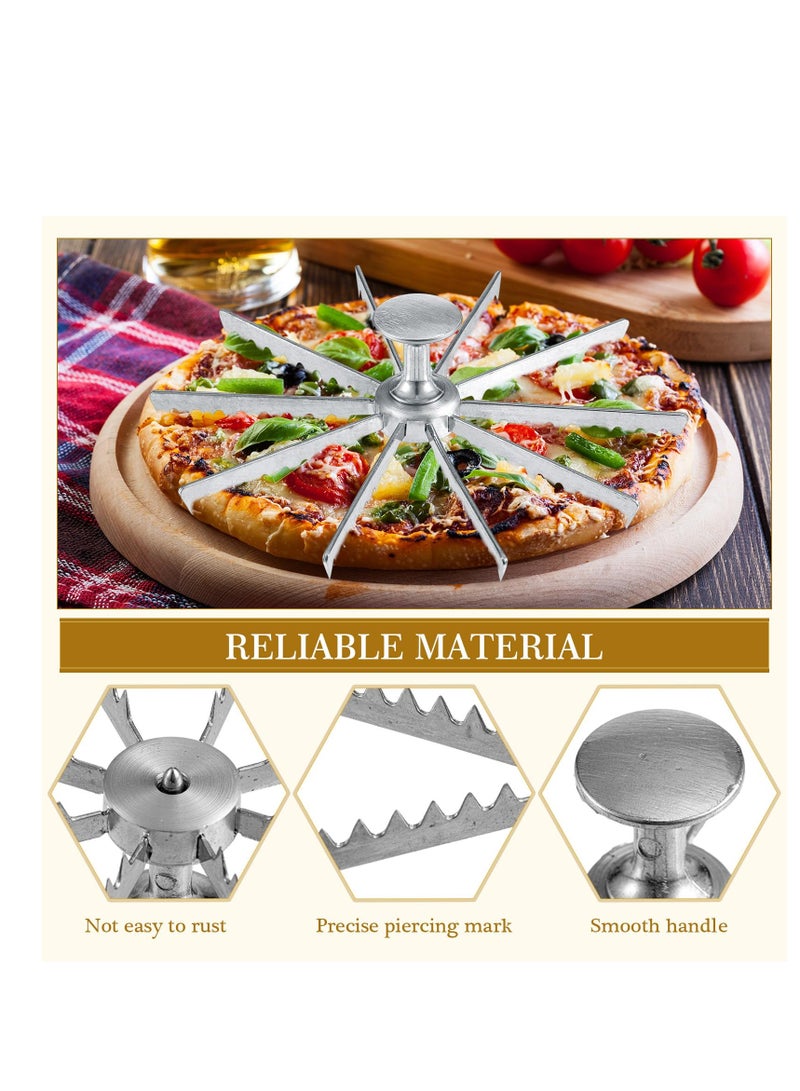 SYOSI 3 قطع علامة الفطائر والكعكة من سبائك الألمنيوم دليل وشريحة تقسيم الكعكة قاطع الكعكة 8، 10، 12 قطع قاطع شريحة الفطيرة الفضي أدوات الخبز إكسسوارات المطبخ مستلزمات الطهي - Image 5
