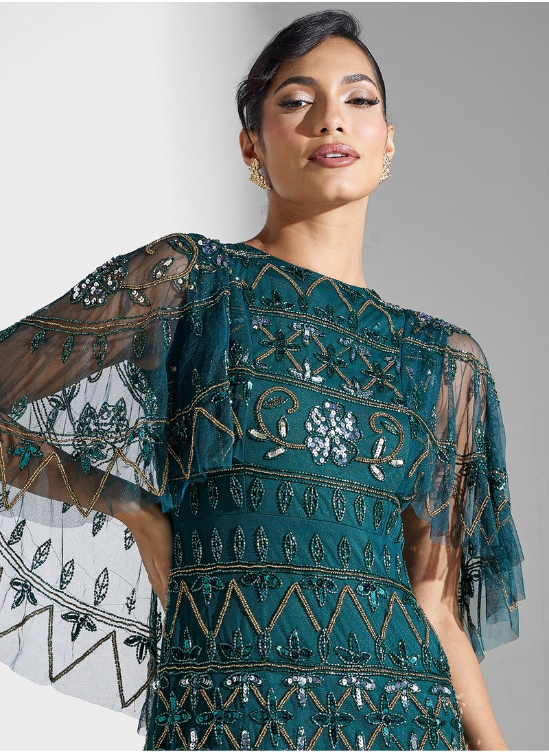 Frock and Frill - Embellished Midi Dress - Image 1