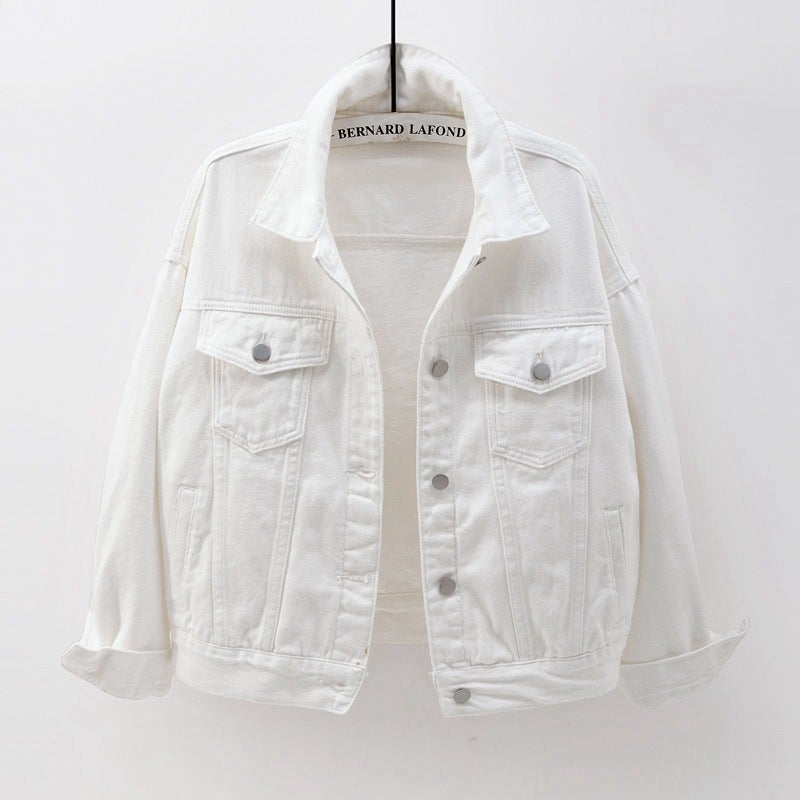 New Colorful Large Size Denim Jacket Women'S Short New Loose Long-Sleeved Jacket New Top Cotton - Image 5