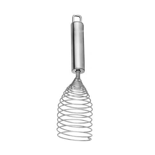 Shrux Shrux Stainless Steel Egg Beater Spring Balloon Whisk with Steel Handle and Hanging Loop Kitchen Egg Beater and Milk Whipper for Blending Whisking Beating or Stirring  - Image 1