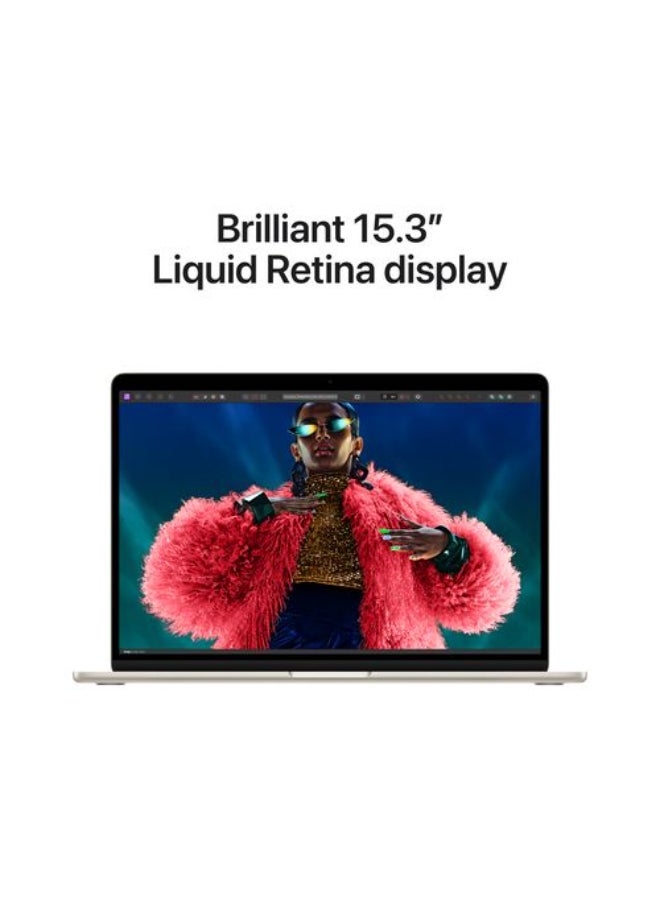 ابل  لابتوب ماك بوك إير MC9K4 بشاشة 15.3 بوصة، شريحة M3 مع معالج 8 نواة و معالج رسومي 10 نواة/ 24 جيجابايت رام/ 512 جيجابايت SSD/ نظام macOS - Image 4