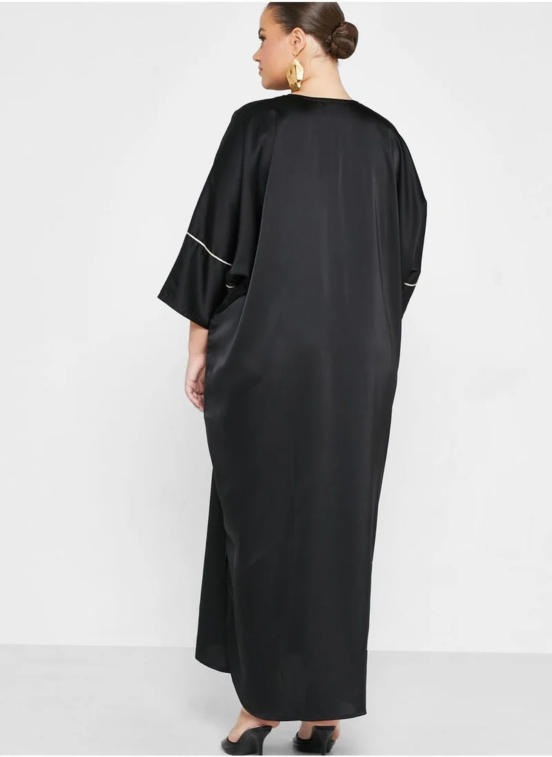 Maison Arabelle Curve Printed Wide Sleeve Jalabiya