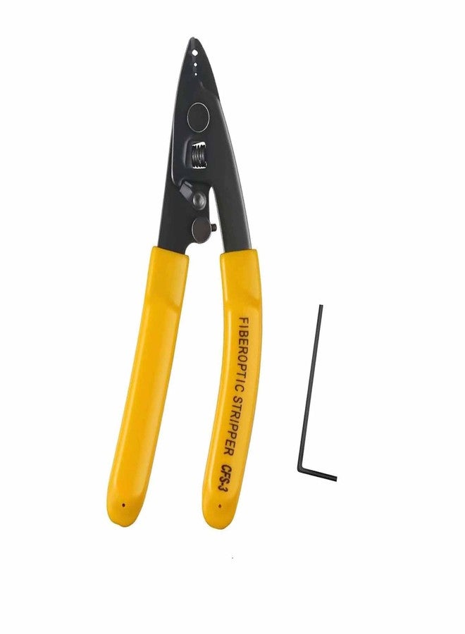 DY TOOLS®CFS-3 Wire Cutter and Stripper - 3 Hole Fiber Optic Stripping Pliers - High Precision Fiber Cable Stripper - Image 1