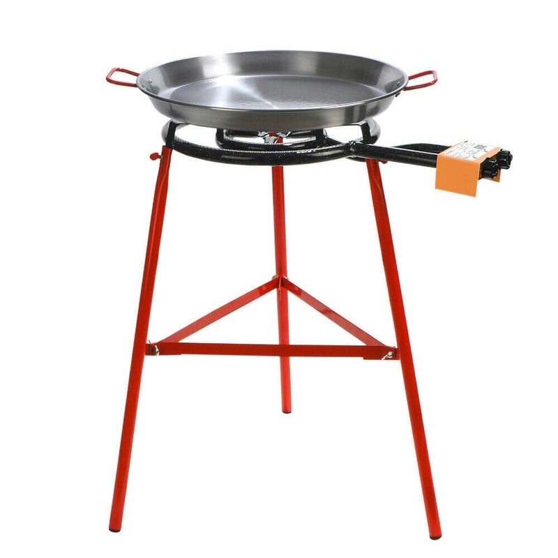 Garcima Tabarca Paella Pan Set with Burner, 20 Inch Carbon Steel Outdoor Pan and Reinforced Legs Imported from Spain (14 Servings) - Image 5