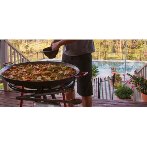 Garcima Tabarca Paella Pan Set with Burner, 20 Inch Carbon Steel Outdoor Pan and Reinforced Legs Imported from Spain (14 Servings) - Image 4