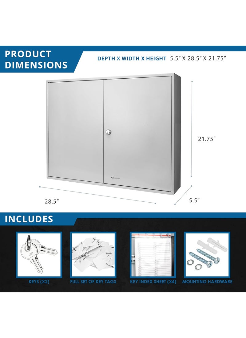 BARSKA Barska Key Lock Key Cabinet Lock Box with Numbered Hooks and Tags  320 POSITION  WHITE TAGS  - Image 3