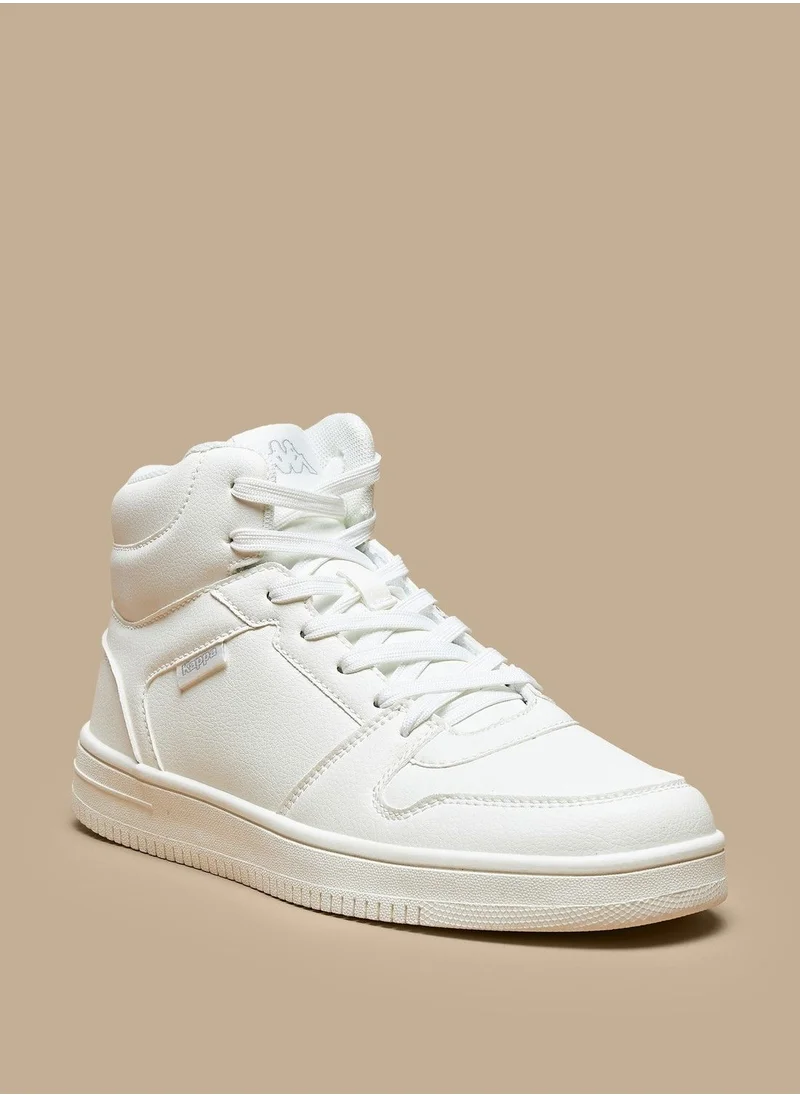 كابا Womens Solid High Top Sneakers with Lace Up Closure