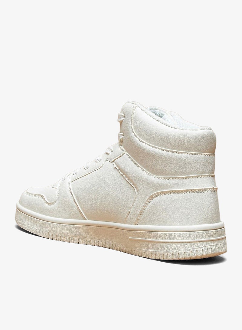 Kappa Womens Solid High Top Sneakers with Lace Up Closure - Image 2