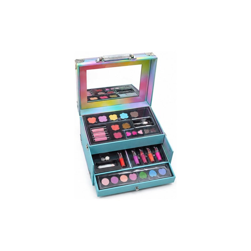 Disney Role-Play Fun: Disney Princess Kids Cosmetic Makeup Set with Carry Case and Mirror, Girls Dress Up Play Kit - Image 1