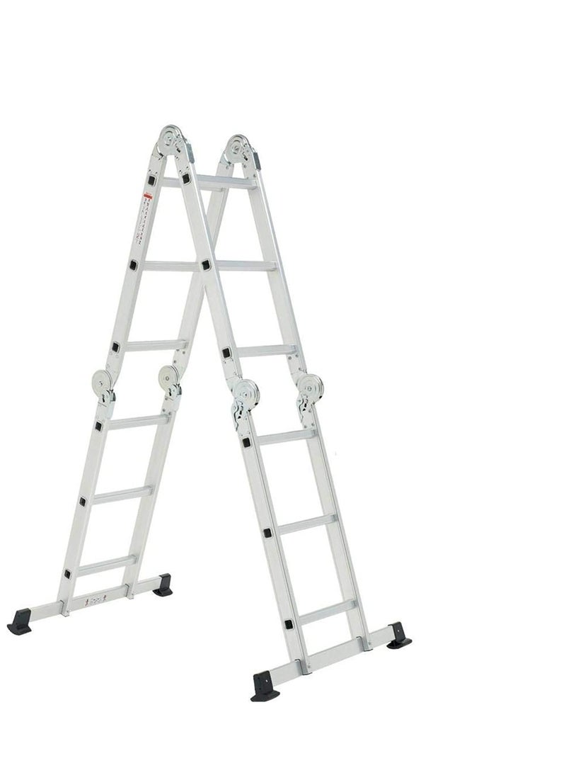 Egardenkart KNP Egardenkart 12-Rung Foldable Aluminium Ladder 4x3 x 3.7m is a heavy-duty, multi-purpose ladder designed for home, office, and industrial use. - Image 2