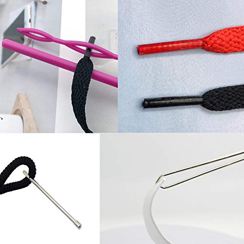 Luckkyme 24Pcs Replacement Drawstrings for Sweatpants Shorts Hoodies Shoe with 3Pcs Drawstring Threader Re-Threader Tool Colorful Universal Drawstrings 47" Long (12Color) - Image 4