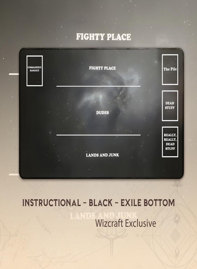 Paramint Instructional - Black - Exile Bottom (Stitched) - MTG Playmat - Compatible with Magic The Gathering Playmat - Play MTG, YuGiOh, TCG - Original Play Mat Art Designs & Accessories - Image 2