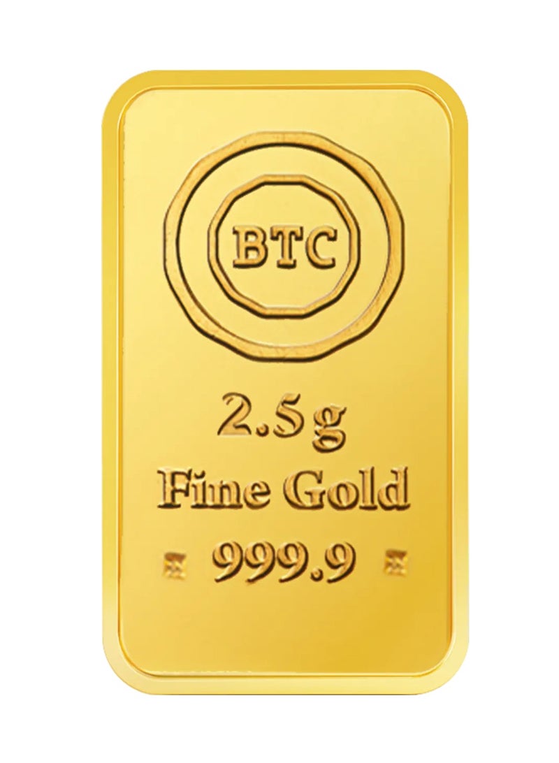 بي تي سي 2.5جم سبيكة ذهب عيار 24 - بحبك - Image 3