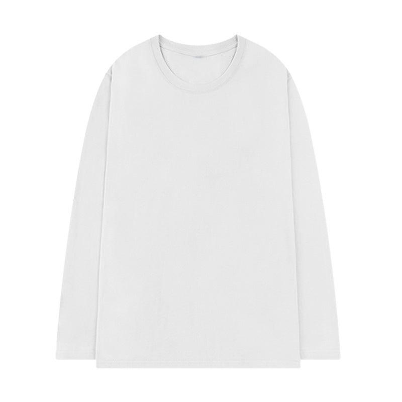 Clothing Products Export Pure Color Round Neck Casual Long-Sleeved T-Shirt Tops - Image 1