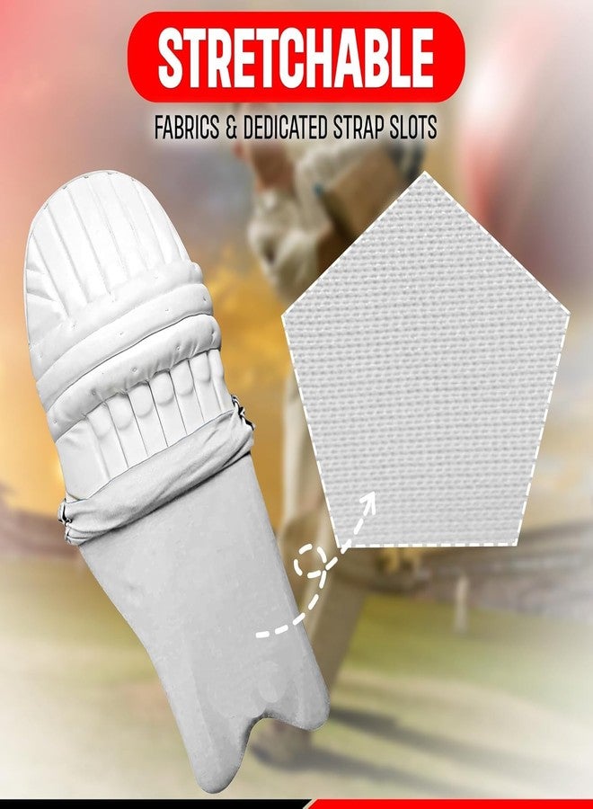 Raisons® Cricket Leg Guard Pad Skin - Cover/ Outer Skin (1 Pair White ) - Image 4