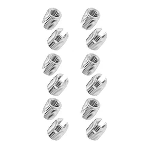 Hilitand 20pcs Stainless Steel SUS303 Self Tapping Slotted Screw Thread Insert Nuts for Helical Repair M8 x 15mm - Image 5