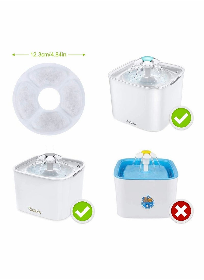 KASTWAVE - Pet Fountain Filter, Cat Water Fountain Filter,Carbon Replacement Filters for Pet Fountain, Cat and Dog Automatic Flower Water Dispenser (Pack of 6) - Image 1