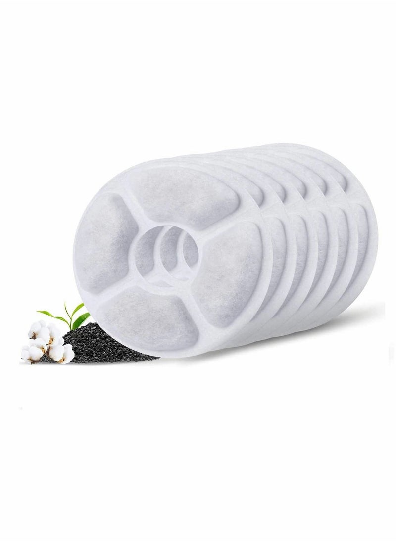 KASTWAVE - Pet Fountain Filter, Cat Water Fountain Filter,Carbon Replacement Filters for Pet Fountain, Cat and Dog Automatic Flower Water Dispenser (Pack of 6) - Image 1