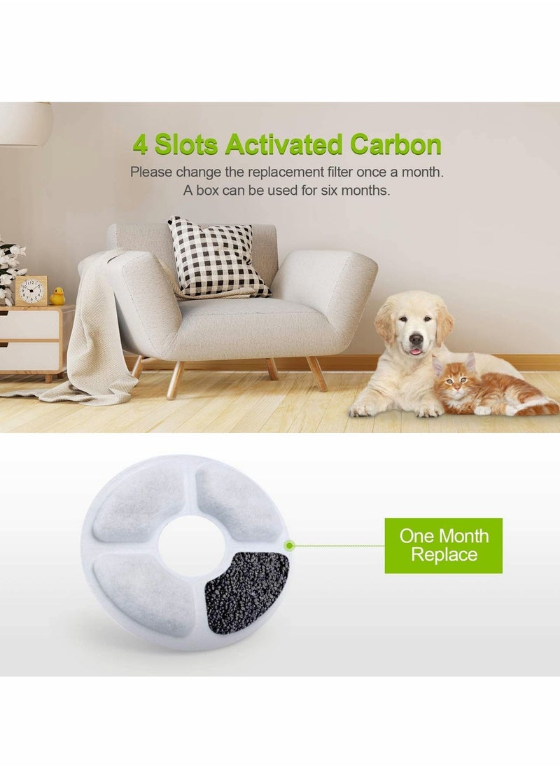 KASTWAVE - Pet Fountain Filter, Cat Water Fountain Filter,Carbon Replacement Filters for Pet Fountain, Cat and Dog Automatic Flower Water Dispenser (Pack of 6) - Image 1