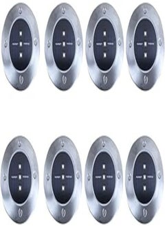Generic 3LED Solar Power Buried Light Ground Lamp Outdoor Path Light Spot Lamp Yard Garden Lawn Landscape Decking Waterproof (8 Pack) 