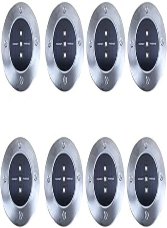 3LED Solar Power Buried Light Ground Lamp Outdoor Path Light Spot Lamp Yard Garden Lawn Landscape Decking Waterproof (8 Pack) 