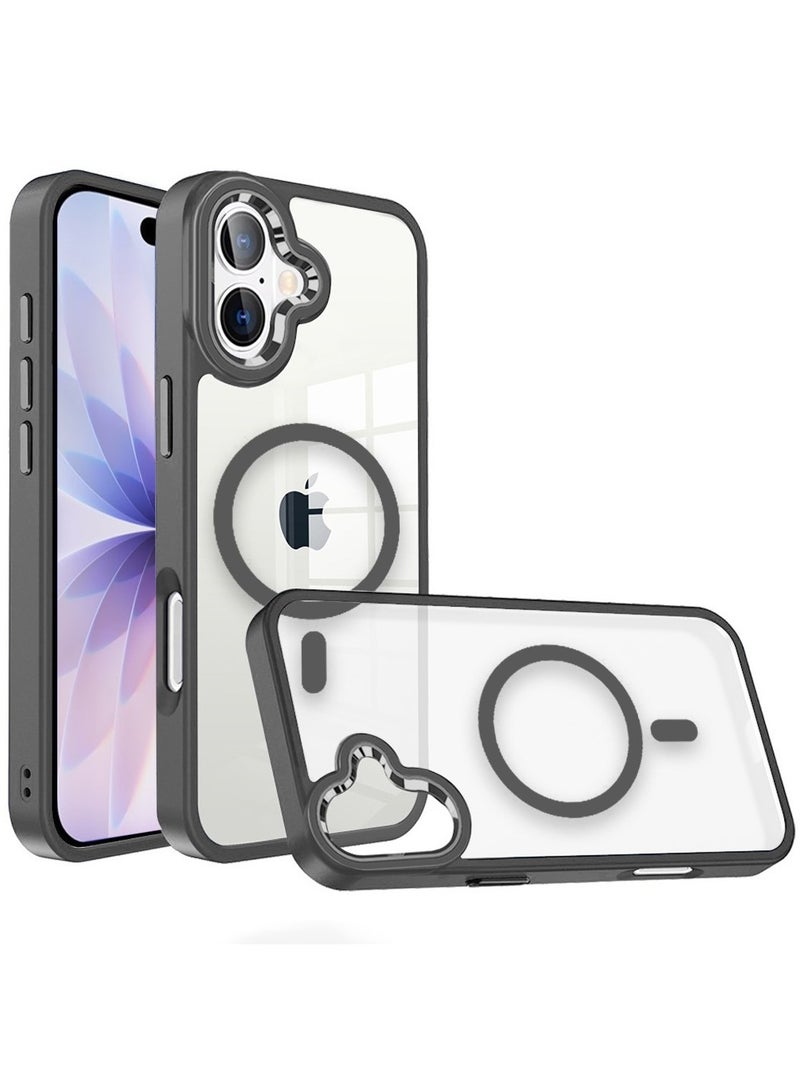 Techie Apple iPhone 17 Case MagSafe – Clear Shockproof Transparent Cover, Anti-Yellow Acrylic Hard Back with TPU + PC, Wireless Charging Compatible – Gray Edge - Image 1