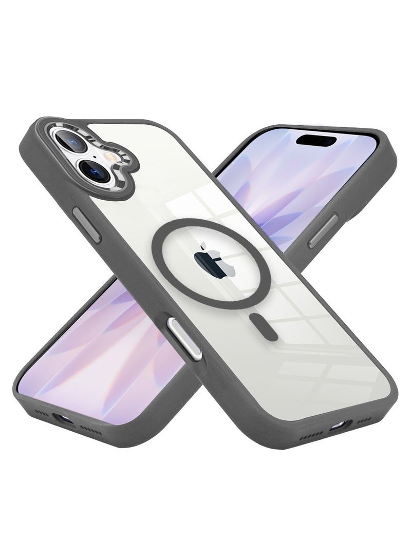Techie Apple iPhone 17 Case MagSafe – Clear Shockproof Transparent Cover, Anti-Yellow Acrylic Hard Back with TPU + PC, Wireless Charging Compatible – Gray Edge - Image 2