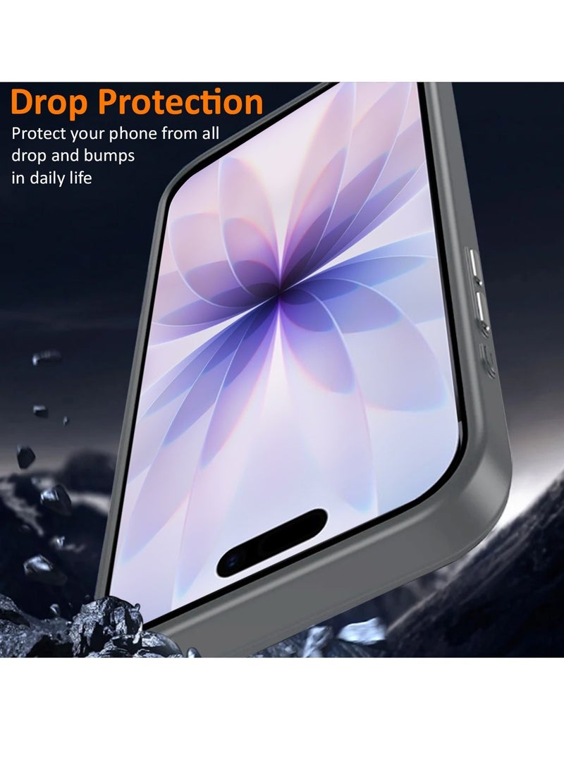 Techie Apple iPhone 17 Case MagSafe – Clear Shockproof Transparent Cover, Anti-Yellow Acrylic Hard Back with TPU + PC, Wireless Charging Compatible – Gray Edge - Image 5