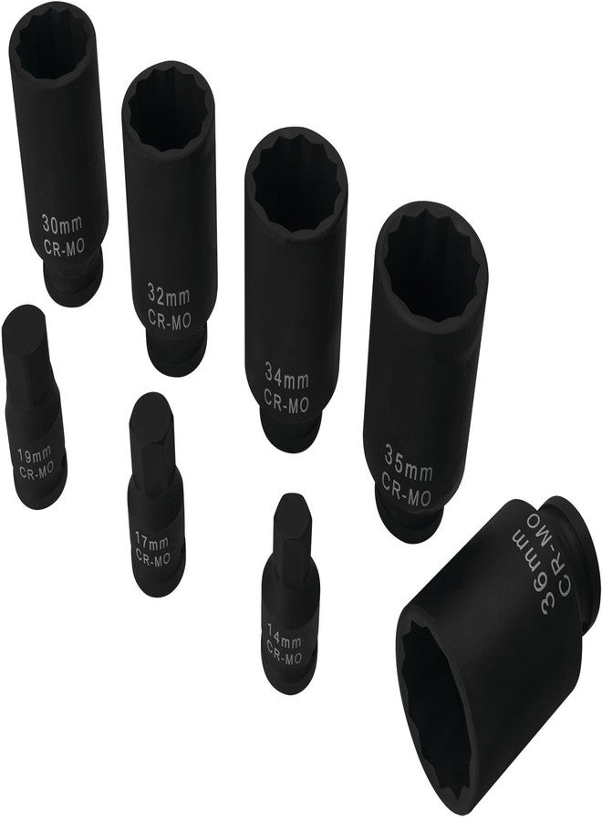 بيرفورمانس تول مجموعة أدوات الأداء W89321 لصمولة المحور ومقبس المثقاب السداسي (8 قطع) - هيكل من فولاذ الموليبدينوم الكروم، مقابس عميقة للغاية لقبضة آمنة، حماية من التآكل، حقيبة تخزين ملائمة - محرك 1/2 بوصة - Image 5