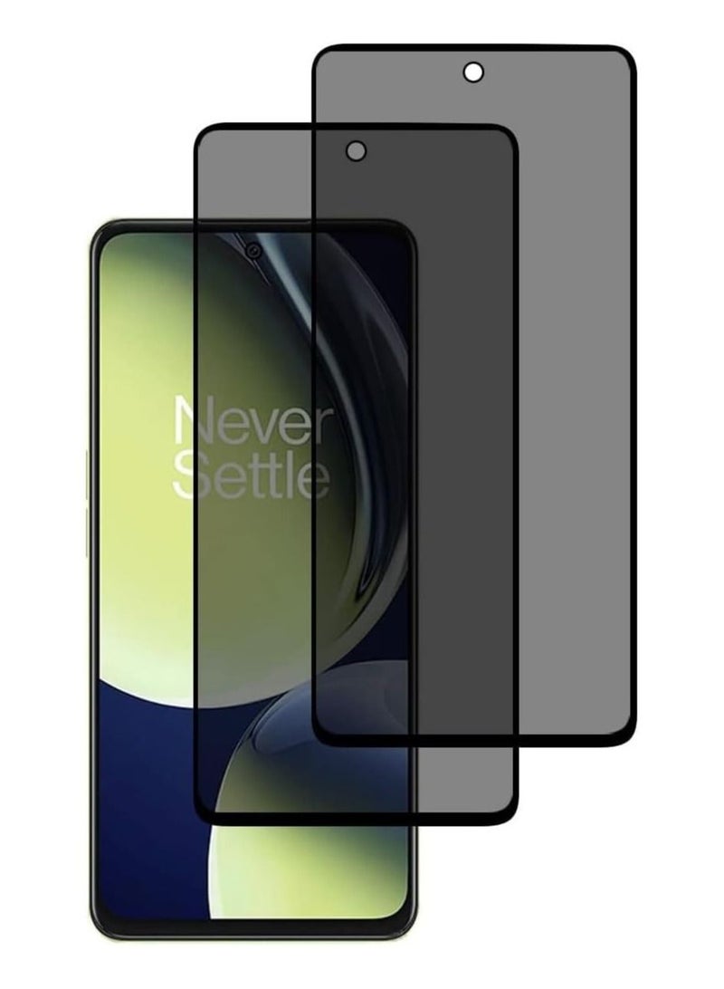 واقي شاشة مكون من قطعتين لهاتف OnePlus Nord CE 3 Lite 5G، زجاج مقسى للخصوصية، فيلم شاشة للخصوصية، [صديق للحافظة] [صلابة 9H] [مضاد للخدش] فيلم زجاجي مقوى مضاد للتجسس لهاتف OnePlus Nord CE 3 Lite