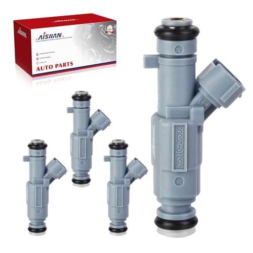 AISHAN 4PCS Fuel Injectors 4 Holes Compatible with Hyundai Sonata 08-13 Tucson 10-13 Santa Fe 10-12, for Kia Forte 10-13 Optima 09-13 Rondo Sorento Sportage 2011-2013 L4 2.4L Replace# 353102G300 - Image 1