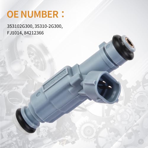 AISHAN 4PCS Fuel Injectors 4 Holes Compatible with Hyundai Sonata 08-13 Tucson 10-13 Santa Fe 10-12, for Kia Forte 10-13 Optima 09-13 Rondo Sorento Sportage 2011-2013 L4 2.4L Replace# 353102G300 - Image 5