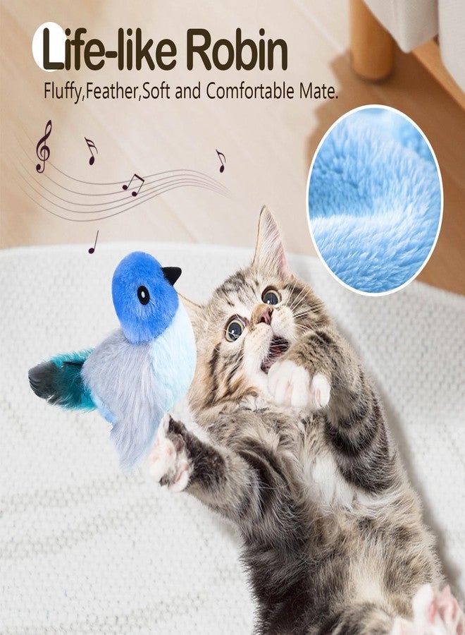 Migipaws Interactive Flapping Bird Cat Toys with Rod, clamp, Elastic String and Catnip, Automatic Chirping Toys for Indoor Cats to Chase, Hanging Feathers for Kitten to Self Play,Rechargeable(Blue) - Image 5